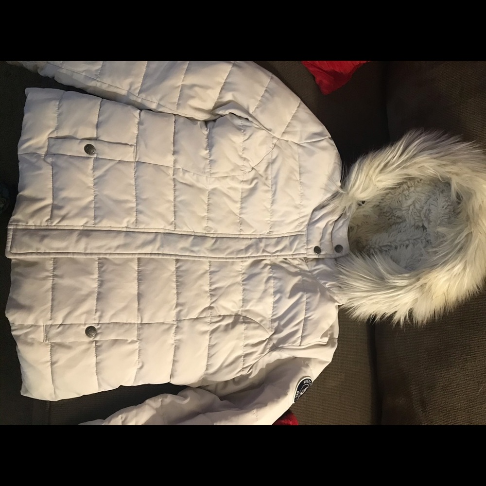 Abercrombie fur lined puffer coat